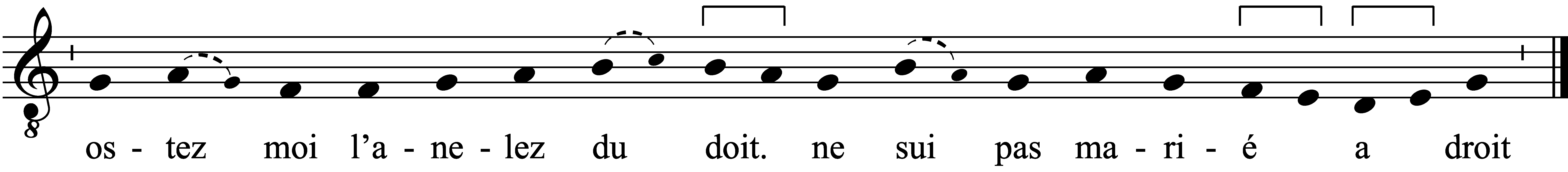 Refrain musical notation